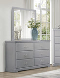 ZUN Classic Traditional 1pc Dresser of 6 Drawers Gray Finish Bedroom Wooden Storage Furniture B011P233731