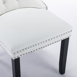 ZUN Furniture,Modern, High-end Tufted Solid Wood Contemporary PU and Velvet Upholstered Dining Chair 66634547