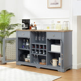 Modern Farmhouse Buffet Cabinet, Sideboard with 2 Drawers and Elegant Door Cabinets, Wine and W1758P147682