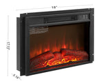 Electric Fireplace Insert 18" 1400W 120V ,Equipped with remote control, ultra thin heater with log 56897865