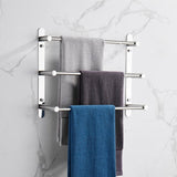THREE Stagger Layers Towel Rack SUS304 Stainless Steel Hand Polishing Mirror Polished Finished 01286098