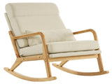100*65*101cm High Back Belt Waist Pillow Log Color Solid Wood Armrest Backrest Seat Frame Iron Frame 98571853