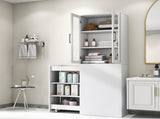 70.87" H Display Storage Cabinet , 4 Tier multi-functional pull-out multi-tier storage shelf & 2 W331P295245