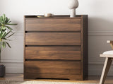 4 Drawer Dresser, Chest of Drawers Without Handle,Dresser for Bedroom 100% Waterproof, Modern Wooden W1321P309434