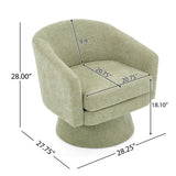 Contemporary Chenille Swivel Accent Chair, 360&deg Rotating Barrel Chair with Plush Cushioning for N765P292093N