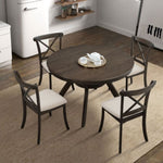 ZUN Wooden X Back Dining Chairs Set of 2, Modern Fabric Upholstered Kitchen Side 2PC Chairs, Cross Back W2582P188311