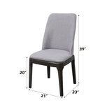Madan Light Gray Linen & Gray Oak Finish Side Chair B2726P287846
