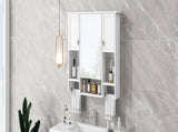 35'' x 28'' Modern Wall Mounted Bathroom Storage Cabinet, Bathroom Wall Cabinet with Mirror, 20410048