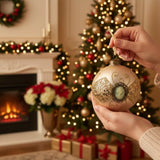 6PCS Set Christmas Ball Ornaments 3.9" Glass Hanging Balls for Tree Decor Holiday Party Set FBA 95151173