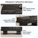 Modern Simple Black Marble Texture MDF Coffee Table - 43.3"x21.6"x17.2" Practical Model.Making it an W1151P271522