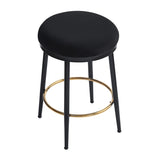 ZUN 24.75'' Modern Counter Stools Set of 2,Black Counter Stools with iron Frame,Sponge N780P189729B