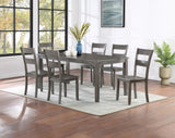 ZUN 1pc Contemporary Dining Table Rectangular Wood Base Gray Finish Wooden Dining Room Furniture B011P264098