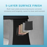Sink Faucet With Deck Plate Waterfall Black with Pop Up Drain and Supply Lines Bathroom faucets for W1932P179390