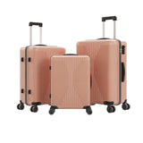 Non-TSA customs lock 3-in-1 PP trolley case, 20in, 24in, 28in PP rose gold 93160236