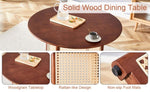 ZUN Chinese countryside retro solid wood round simple modern imitation rattan wooden W1151P154828