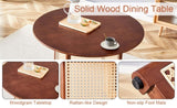 Chinese countryside retro walnut solid wood round table, simple modern imitation rattan table, W1512P355086