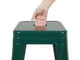 24 Inch Counter Height Stool, Backless Metal Bar Stools Set of 4, Non-Stackable, Detachable & Easy B347P471108