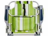 5-Position Folding Beach Chair for Adults with Headrest, Cup Holder, Cooler Bag, Shoulder Strap, 00511748