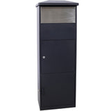 ZUN Large Package Delivery Parcel Mail Drop Box for Porch, Floor Lockable Drop Slot Mail Box with Parcel W465P188059