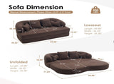 2-in-1 Foldable Sofa Bed,70 Inch Folding Boneless Couch Convertible Compressed Sleeper Sofabed, 4 W2231P466739