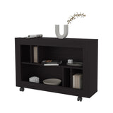 FM FURNITURE Cowlic Console Table in Melamine with Open Storage. Wengue B128P283286