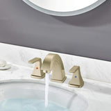 Widespread 2 Handles Bathroom Faucet with Pop Up Sink Drain Brushed Golden W122466657