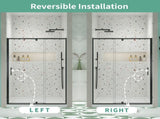 44-48" W x 71" H Piovt Swing Glass Shower Door,Pivot Frame Sliding Shower Door with 1/4" Clear W2122P199024