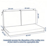 Outdoor Deep Seat Cushions for Patio Furniture, Waterproof Replacement Patio Chair Cushions Set of W419P311823