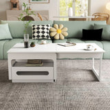 3 in 1 deformed Coffee Tables with Storage Cabinet for Living, Coffee Table with for Dining W331P280668