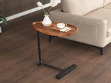 2-pieces Brown C-shaped Side Table, Small Sofa Table for Small Spaces, Living Room, Bedroom 31928625