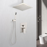 ZUN Ceiling Mounted Shower System Combo Set with Handheld and 12"Shower head TH6006-12NS