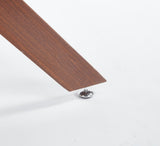 Dining Table with cross metal leg and tempered glass,Modern Space Saving Kitchen Table for Living W234P311867