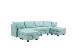 ZUN Modern Large U-Shape Modular Sectional Sofa, Convertible Sofa Bed with Reversible Chaise for Living 45227297