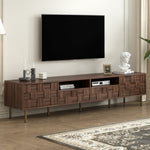 ZUN Mid Century TV Stand 2 Drawers, Media Console Table for TVs up to 85'', Entertainment Center N710P193724Q