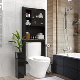 Modern Over The Toilet Space Saver Organization Wood Storage Cabinet for Home, Bathroom - Espresso W40914888