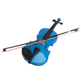 New 4/4 Acoustic Violin Case Bow Rosin Dark Blue 05020187