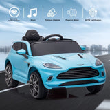 ZUN 12V Dual-drive remote control electric Kid Ride On Car,Battery Powered Kids Ride-on Car Blue, 4 W1811110554