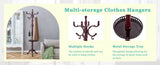 Walnut Colored Solid Wood Hanger, Modern And Simple Coat And Hat Rack, Resin Stainless Steel W1151P276809