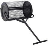 Peat Moss Spreader 24inch,Compost Spreader Metal Mesh,T shaped Handle for planting seeding,Lawn and W46580850