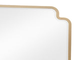 Lexington Modern Bedroom Mirror in Beige with Sculpted Frame and Gold Accents B009P450612