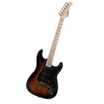 ZUN GST Stylish Electric Guitar Kit with Black Pickguard Sunset Color 74714039