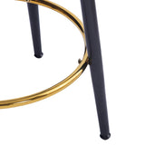 24.75'' Modern Counter Stools Set of 2,Black Counter Stools with iron Frame,Sponge N780P189729B