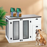 ZUN Furniture style dog cage, wooden dog cage, double door dog cage, side cabinet dog cage, Dog crate W1687138649