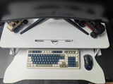32 Inch Desk Converter, Height Adjustable Sit to Stand Riser, Dual Monitor and Laptop Workstation 64781257