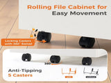 2-Drawer Rolling File Cabinet with Lockable Wheels, Printer Stand with Storage for Home Office 32879050