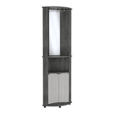 Chicago Corner Bar Cabinet, Rack, Glass Door B070P173192