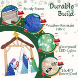 5FT Lighted 2D Nativity Scene Outdoor Christmas Decorations, with 400 Warm White LED Lights and 17776347