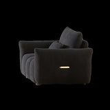 MH36.8'' Teddy Fabric Sofa, Modern Lounge Chair for Apartment, Office, Living Room and Bedroom black W1193P314001