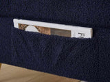 Modern Teddy Upholstered Accent Loveseat Sofa With Side Pocket,Folding Sleeper Sofa Bed With W1117P303450