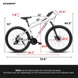 A27366 27 Inch Mountain Bike 21 Speed, Suspension Fork, Aluminum Frame Disc Brake, Mountain biking W709P292573